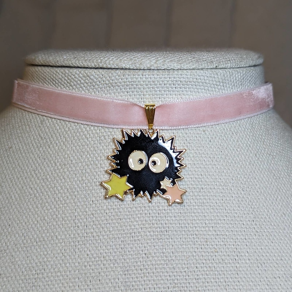 Studio Ghibli Soot Sprite Totoro Velvet Choker Necklace